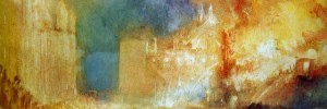 JMW Turner uses the 19th Century version of Twitpic to capture the fire.