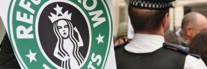 UK Uncut Starbucks protest 8/12/12