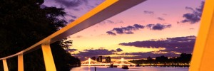 Framed : A glorious sunset on the Thames
