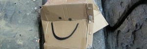 Even this abandoned cardboard box is happy, by David Crausby
