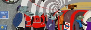 A fishy platform, accessed by Oyster card.