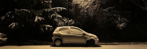 The car in the snow, Brockley by Andy Worthington
