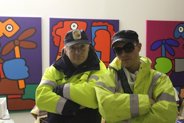 Thierry Noir and Stik in Berlin, October 2012