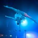 Contortionist Henna Kaikula balances over broken glass in circus show Cantina.