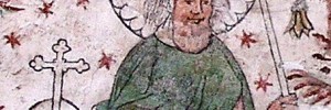 A mural of St Olaf