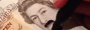 "I am the Queen and I have a right royal tache"