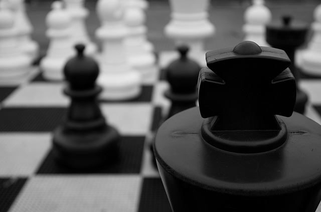 Giant chess set by Michael La Rocca
