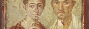 Wall painting of the baker Terentius Neo and his wife. From the House of Terentius Neo, Pompeii. AD 50 to 79. Copyright Soprintendenza Speciale per i Beni Archeologici di Napoli e Pompei / Trustees of the British Museum