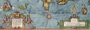Detail of a Chart of the English Channel, created by Lucas Jansz Wagenaer, 1584. © National Maritime Museum. Details below.