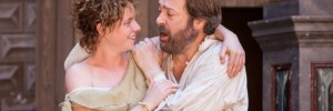 Jessie Buckley as Miranda and Roger Allam as Prospero / photo by Marc Brenner