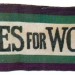 suffragette_sash_640 A suffragette sash in their colours: green, purple and white