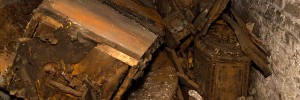 Toppled coffins