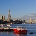 The view from the Thames Path in Rotherhithe. (View large).