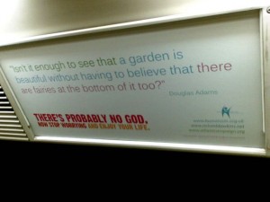 Douglas Adams, spotted on the Central Line / image courtesy of flashboy