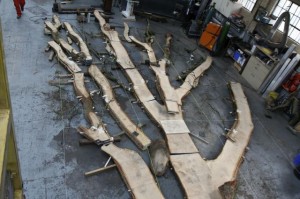 TREE in Mike Smith Studio, being laid out before going in the kiln to dry. Â© Mike Smith Studio