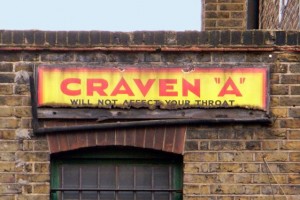 Craven â€œAâ€ metal sign, Camden Road, NW1