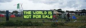 Climate Campers spell out their message / image by Sally B2 from the Londonist Flickr pool