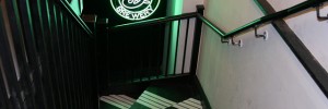 Stairs leading to the downstairs club space