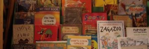 Big, happy display of books