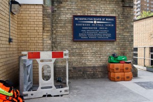 The entrance to the Northern Outfall Sewer at Wick Lane depot.