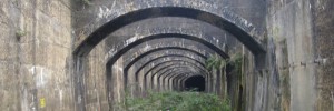 The approach to the tunnel; the buttresses will be retained for Crossrail.